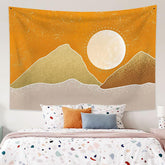 Lofaris Sun Mountain Bohemian Still Life Family Wall Tapestry